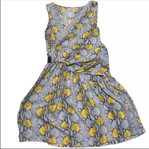 Snake Print Faux Wrap Dress